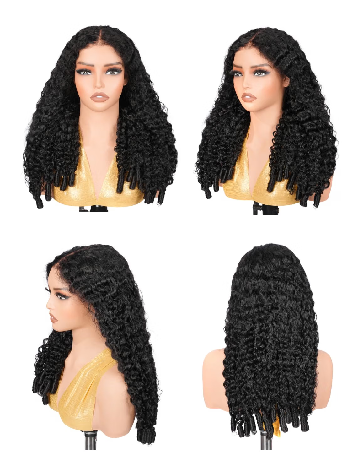 7X5 Burmese Curly Glueless Wig Human Hair Pre Plucked Pre Cut 180% Density Natural Black Drawstring Wig Wear And Go Beginners Friendly Curly Lace Wig