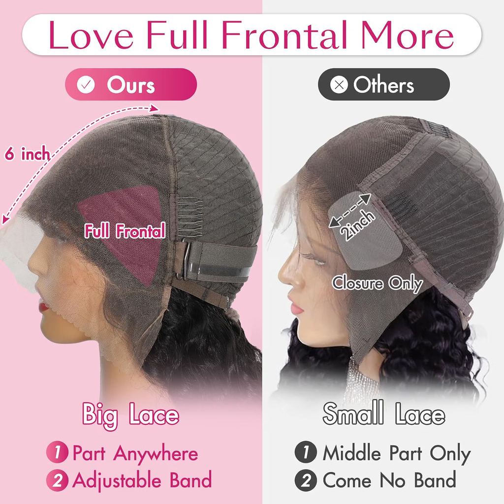 13x6 Water Wave Lace Front Wigs 180% Density Human Hair Wig Pre Plucked Glueless Water WaveHuman Hair Wigs for Black Women Natural Black