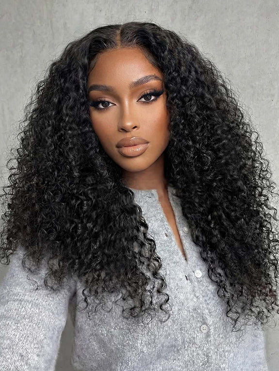Comfort Wig 200% Density Deep Wave Glueless 7x6 Closure HD Lace Human Hair Wig Pre-Cut Lace