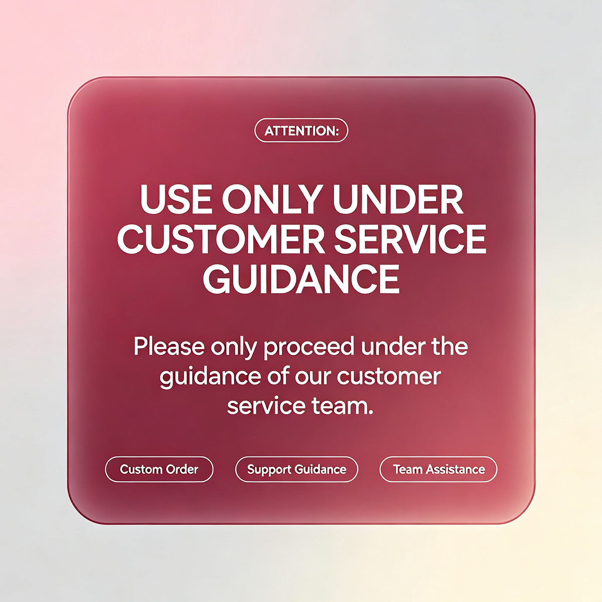 Custom Item – Contact Support Before Ordering
