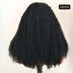 [Free Upgraded 7x6 Lace] MENGLLE 4C Baby Hair Kinky Curly 7x6 Pre Cut Lace Front Wig Wear and Go Glueless 200%/250% Density Human Hair Wigs Beginner Friendly