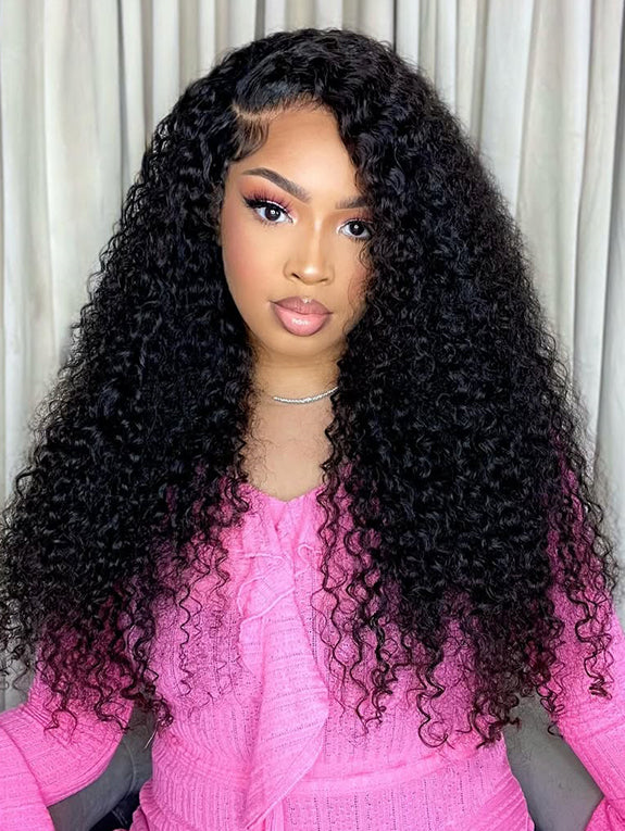 Comfort Wig 200% Density Deep Wave Glueless 7x6 Closure HD Lace Human Hair Wig Pre-Cut Lace