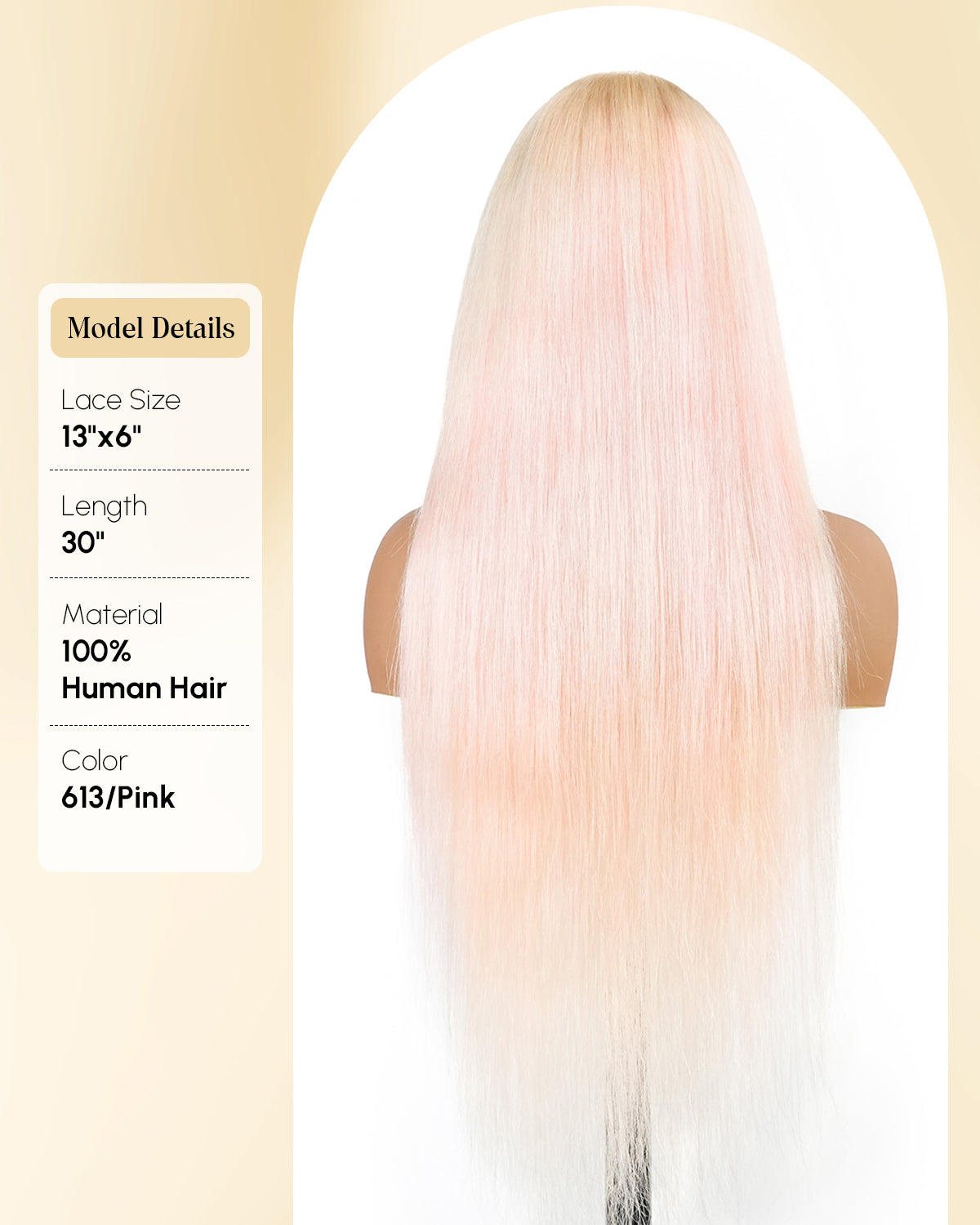 Blonde and Pink Wig Human Hair Straight 13x6 Lace Front Wigs Ombre Blonde Pink Highlight Wig Human Hair Swiss HD Lace Wigs 200 Density 15A 100% Virgin Human Hair