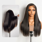 Menglle Hair Side Part Straight 13X4 Lace Front Wig With Baby Hair Pre Everything Glueless Quick Wear Human Hair Wigs 200% Density Natural Color#springfresh#GiftedInLove