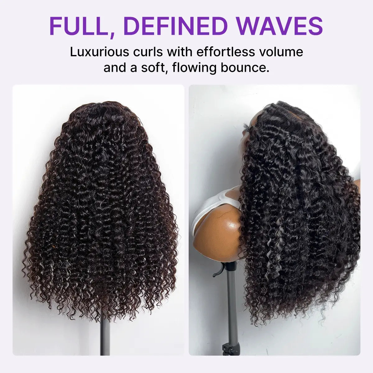 Comfort Wig 200% Density Deep Wave Glueless 7x6 Closure HD Lace Human Hair Wig Pre-Cut Lace