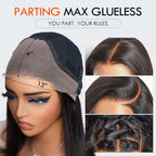 [200% Density] Menglle Yaki Loose Wave 13x4 Lace Front Wigs Human Hair Pre Cut Lace Glueless Yaki Bounce Wand Curly Wig Natural Hairline Beginner Friendly#springfresh#GiftedInLove