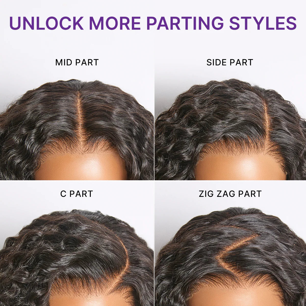 Comfort Wig 200% Density Deep Wave Glueless 7x6 Closure HD Lace Human Hair Wig Pre-Cut Lace