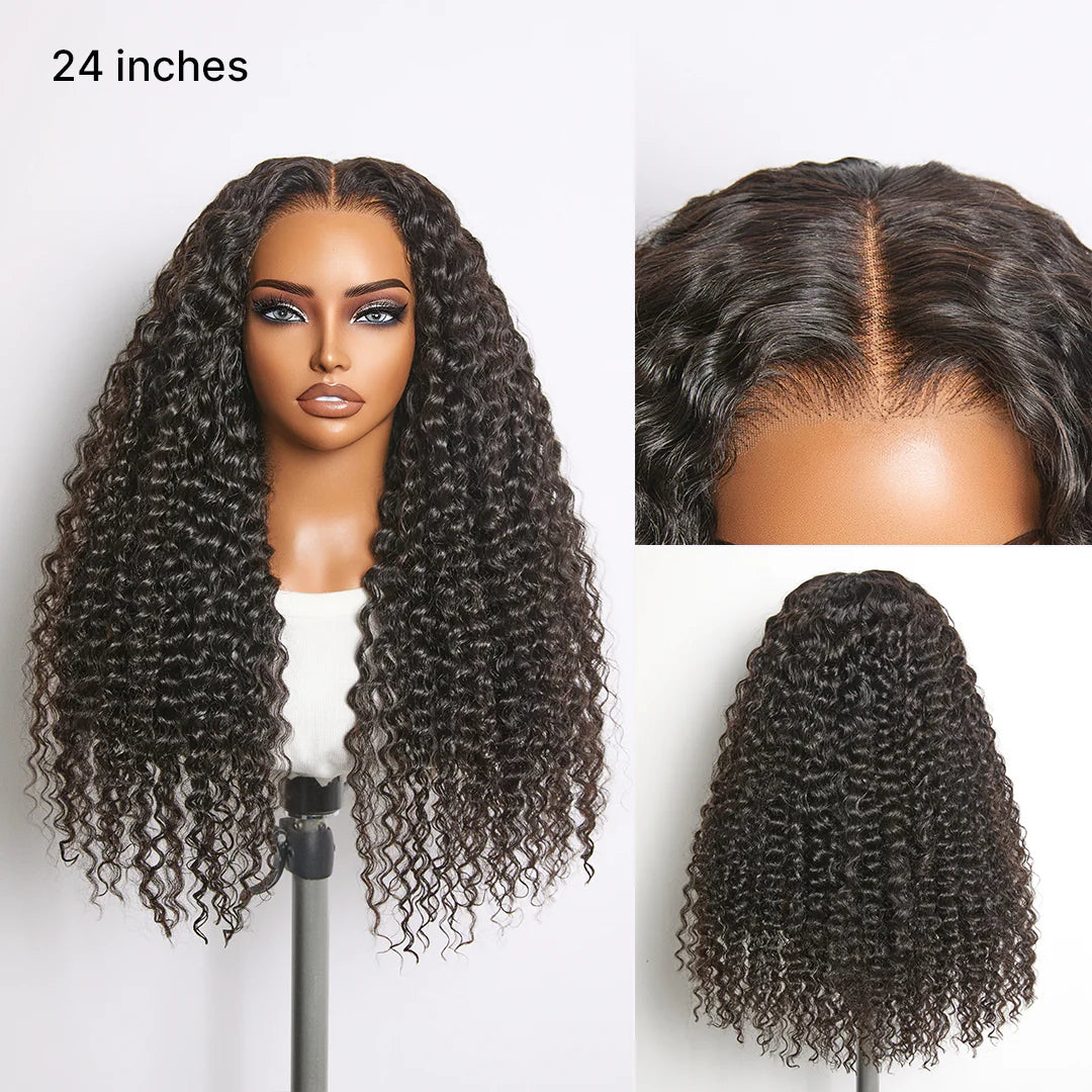 Comfort Wig 200% Density Deep Wave Glueless 7x6 Closure HD Lace Human Hair Wig Pre-Cut Lace