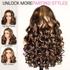 [Free Upgraded 7x6 Side Part] Menglle Hair Honey Blonde Highlight 200% Density 7X6 Lace Front Wig Pre Cut Lace Ready to Go Human Hair Wigs Medium Cap Size#springfresh#GiftedInLove