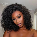 Glueless 7x6 Closure Pre-Cut Lace Afro Curly Wig Flexi-Fit Drawstring Cap Beginner Friendly 200% Density